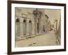 A Street in Spain (Watercolour over Graphite with Touches of Bodycolour)-John Singer Sargent-Framed Giclee Print