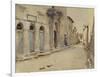 A Street in Spain (Watercolour over Graphite with Touches of Bodycolour)-John Singer Sargent-Framed Giclee Print