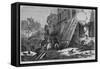 A Street in Strasbourg during the Bombardment. See Page 731.-null-Framed Stretched Canvas