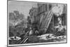 A Street in Strasbourg during the Bombardment. See Page 731.-null-Mounted Giclee Print