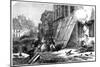 A Street in Strasbourg During the Siege and Bombardment, Franco-Prussian War, 1870-null-Mounted Giclee Print