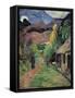 A Street in Tahiti by Paul Gauguin-null-Framed Stretched Canvas