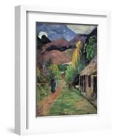 A Street in Tahiti by Paul Gauguin-null-Framed Photographic Print