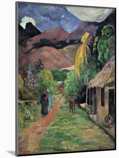 A Street in Tahiti by Paul Gauguin-null-Mounted Photographic Print