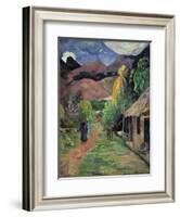 A Street in Tahiti by Paul Gauguin-null-Framed Photographic Print