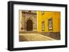 A Street in Tavira Leading to the Entrance of a Church.-Julianne Eggers-Framed Photographic Print