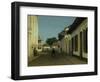 A Street in the Old Part of Batavia, Street and Leaning Against the Walls, Some Natives-Jan Weissenbruch-Framed Art Print