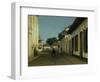 A Street in the Old Part of Batavia, Street and Leaning Against the Walls, Some Natives-Jan Weissenbruch-Framed Art Print