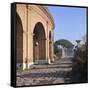 A Street in the Roman Port of Ostia, 1st Century-CM Dixon-Framed Stretched Canvas