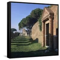 A Street in the Roman Port of Ostia-CM Dixon-Framed Stretched Canvas