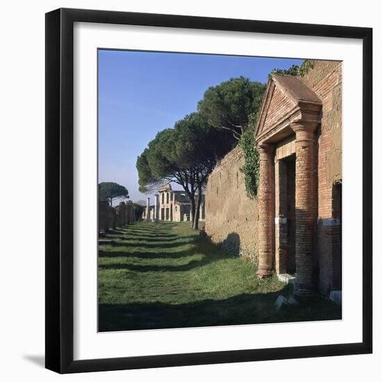 A Street in the Roman Port of Ostia-CM Dixon-Framed Photographic Print