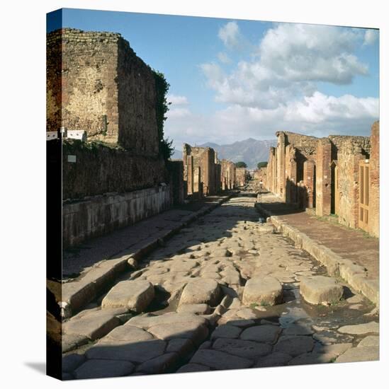 A Street in the Roman Town of Pompeii, 1st Century-CM Dixon-Stretched Canvas