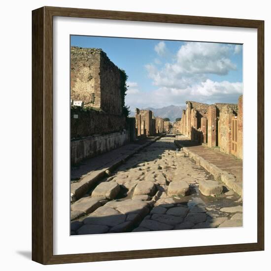 A Street in the Roman Town of Pompeii, 1st Century-CM Dixon-Framed Photographic Print