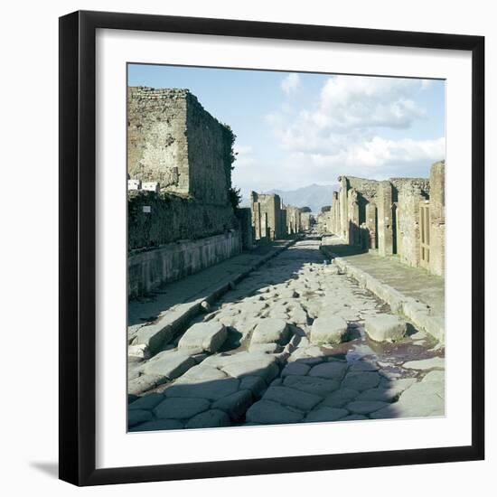 A Street in the Roman Town of Pompeii, Italy-CM Dixon-Framed Premium Photographic Print