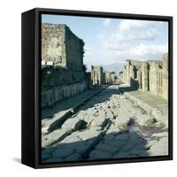 A Street in the Roman Town of Pompeii, Italy-CM Dixon-Framed Stretched Canvas