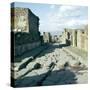 A Street in the Roman Town of Pompeii, Italy-CM Dixon-Stretched Canvas
