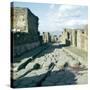 A Street in the Roman Town of Pompeii, Italy-CM Dixon-Stretched Canvas