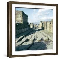 A Street in the Roman Town of Pompeii, Italy-CM Dixon-Framed Photographic Print