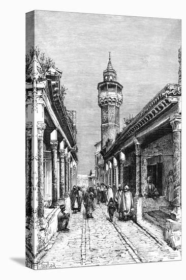 A Street in the Suk District of Tunis, Tunisia, 1895-null-Stretched Canvas
