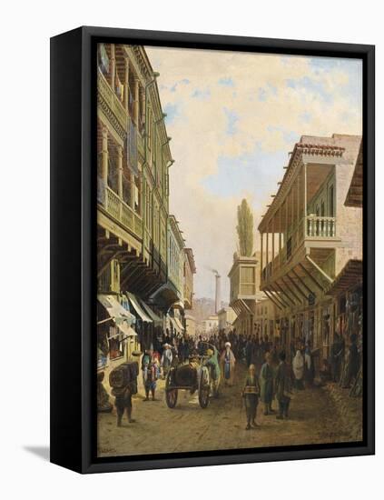 A Street in Tiflis-Pyotr Petrovich Vereshchagin-Framed Stretched Canvas