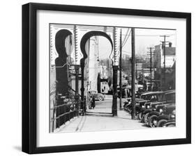 A street in Vicksburg, Mississippi, 1936-Walker Evans-Framed Premium Photographic Print