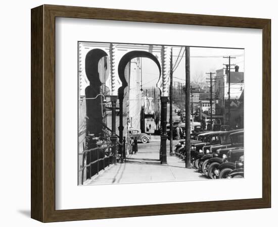 A street in Vicksburg, Mississippi, 1936-Walker Evans-Framed Photographic Print