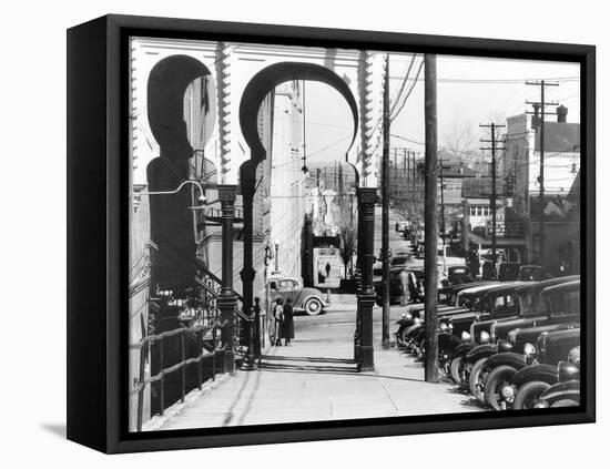 A street in Vicksburg, Mississippi, 1936-Walker Evans-Framed Stretched Canvas