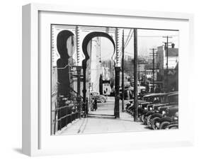 A street in Vicksburg, Mississippi, 1936-Walker Evans-Framed Photographic Print