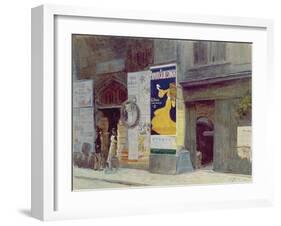 A Street in Vienna, 1903 (Watercolour)-Carl Muller-Framed Giclee Print