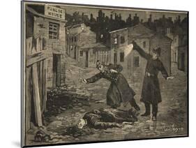 A Street in Whitechapel: the Last Crime of Jack the Ripper, from 'Le Petit Parisien', 1891-Beltrand and Clair-Guyot, E. Dete-Mounted Giclee Print