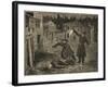 A Street in Whitechapel: the Last Crime of Jack the Ripper, from 'Le Petit Parisien', 1891-Beltrand and Clair-Guyot, E. Dete-Framed Giclee Print