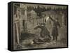 A Street in Whitechapel: the Last Crime of Jack the Ripper, from 'Le Petit Parisien', 1891-Beltrand and Clair-Guyot, E. Dete-Framed Stretched Canvas