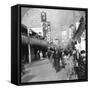 A Street in Yokohama, Japan, 1900s-null-Framed Stretched Canvas