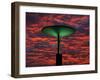 A Street Lamp Along the Scenic Manila Bay is Illuminated Amidst a Beautiful Sunset-null-Framed Photographic Print