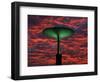 A Street Lamp Along the Scenic Manila Bay is Illuminated Amidst a Beautiful Sunset-null-Framed Photographic Print