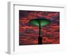 A Street Lamp Along the Scenic Manila Bay is Illuminated Amidst a Beautiful Sunset-null-Framed Photographic Print