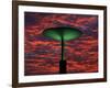 A Street Lamp Along the Scenic Manila Bay is Illuminated Amidst a Beautiful Sunset-null-Framed Photographic Print