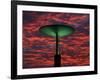 A Street Lamp Along the Scenic Manila Bay is Illuminated Amidst a Beautiful Sunset-null-Framed Photographic Print