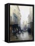 A Street Market, Paris, France-Victor Gabriel Gilbert-Framed Stretched Canvas