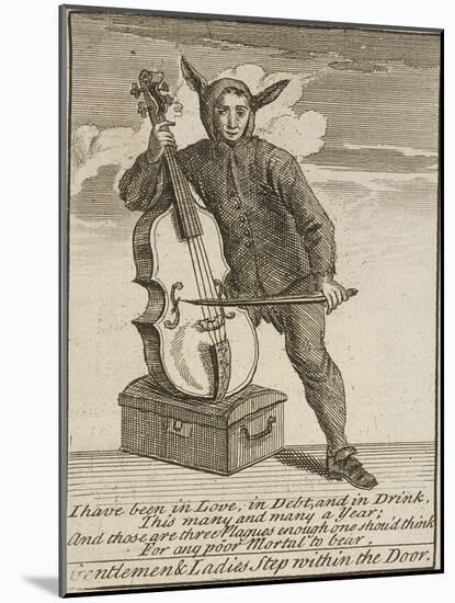 A Street Musician Dressed in Costume, Cries of London, C1688-Marcellus Laroon-Mounted Giclee Print