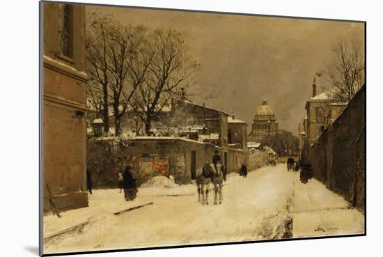 A Street Near Les Invalides, Paris-Luigi Loir-Mounted Giclee Print