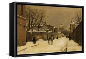 A Street Near Les Invalides, Paris-Luigi Loir-Framed Stretched Canvas