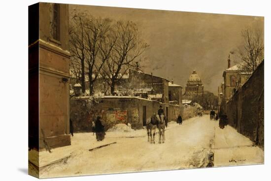 A Street Near Les Invalides, Paris-Luigi Loir-Stretched Canvas