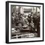 A Street Performer with a Monkey Amusing the Crowd, Kobe, Japan, 1896-Underwood & Underwood-Framed Photographic Print