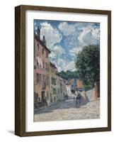 A Street, Possibly in Port-Marly, 1876-Alfred Sisley-Framed Giclee Print