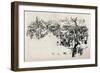 A Street Scene at Asakusa, C1897-Mortimer L Menpes-Framed Giclee Print