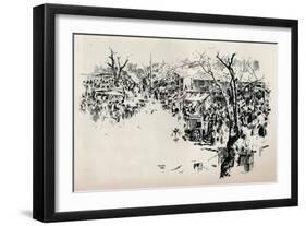 A Street Scene at Asakusa, C1897-Mortimer L Menpes-Framed Giclee Print