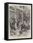 A Street Scene During the Recent Panic in Stamboul-William Small-Framed Stretched Canvas