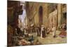 A Street Scene in Cairo-Charles Robertson-Mounted Photographic Print