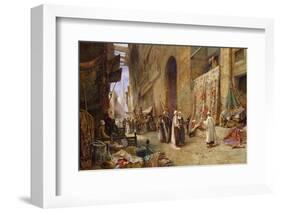 A Street Scene in Cairo-Charles Robertson-Framed Photographic Print